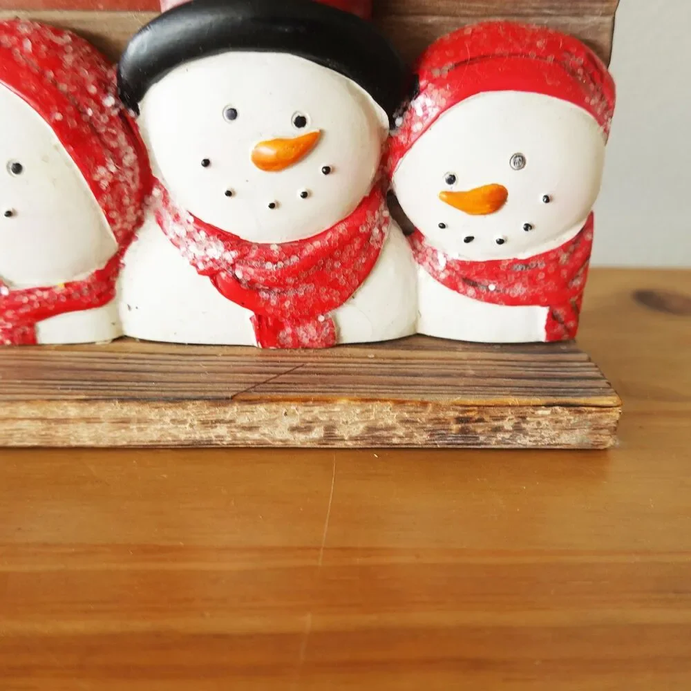 ST. NICHOLAS SQUARE  SNOWMAN SPARKLE 3 snowmen PICTURE FRAME 4